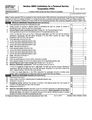 Schedule H Form 1120