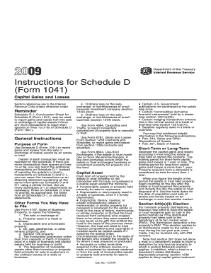 Instructions for Schedule D (Form 1041)