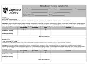 Student Teaching Evaluation Form