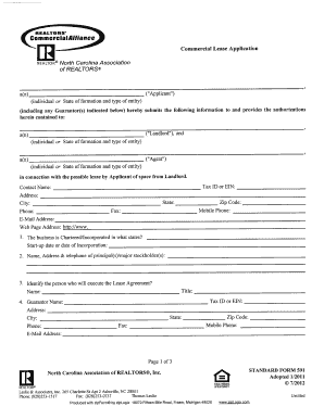 Commercial Lease Application