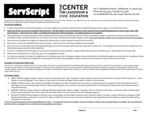 ServScript Community Service Hours Form