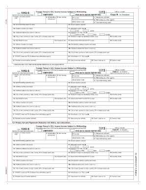 Form 1042-S Foreign Person's U.S. Source Income
