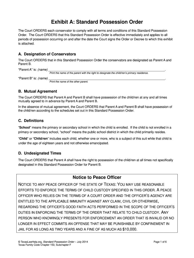 Texas Standard Possession Order Calendar 2025 Bianca Koerstz