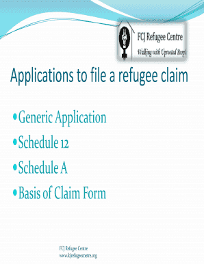 Refugee Claim Application Form