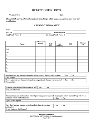 RECERTIFICATION UPDATE - Spectrum Enterprises