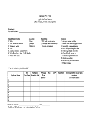 Applicant Flow Form