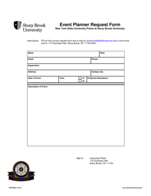 Proposal request form - Event Planner Request Form - Stony Brook University - stonybrook