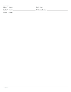 D.A.D. Athletics Player Registration and Consent Form