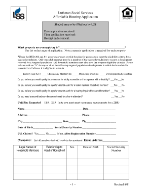 Lutheran Social Services Affordable Housing Application