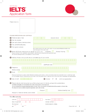 IELTS Application Form