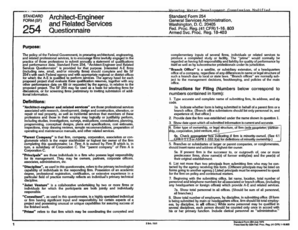Architect-Engineer and Related Services Questionnaire
