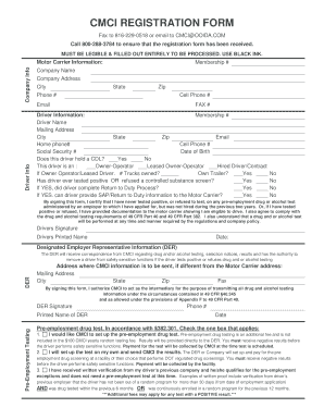 Rider policy forms for truck drivers - ooida cmci