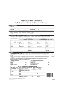 Option Agreement and Approval Form