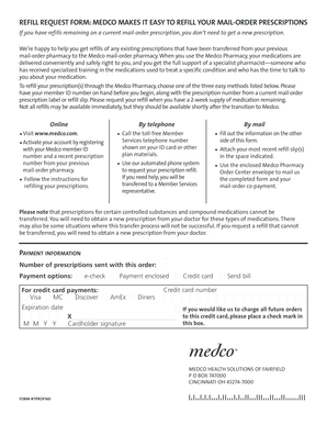 Medco Mail-Order Prescription Refill Request Form