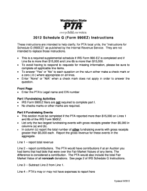 Schedule G (Form 990EZ) Instructions