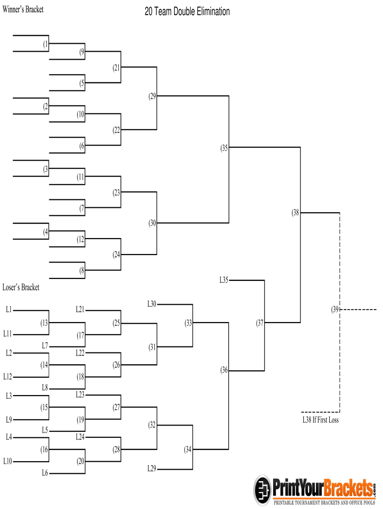 Double Elimination Bracket Generator Fill Online Printable Fillable 