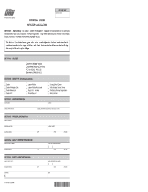 California DMV Notice of Cancellation