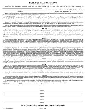 Bail Bond Agreement