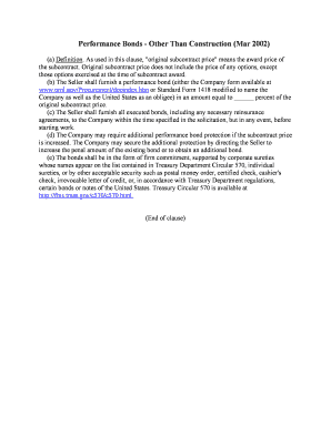 Performance Bond Agreement