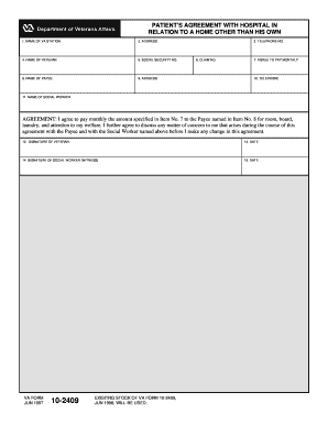 Veteran's Home Care Agreement