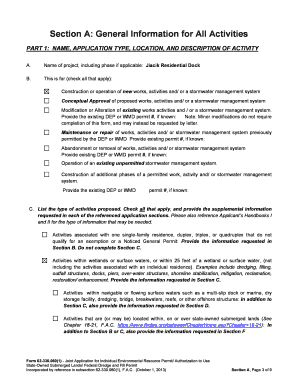 Florida Environmental Resource Permit Application
