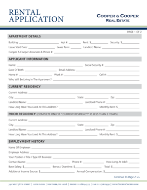 Apartment Rental Application