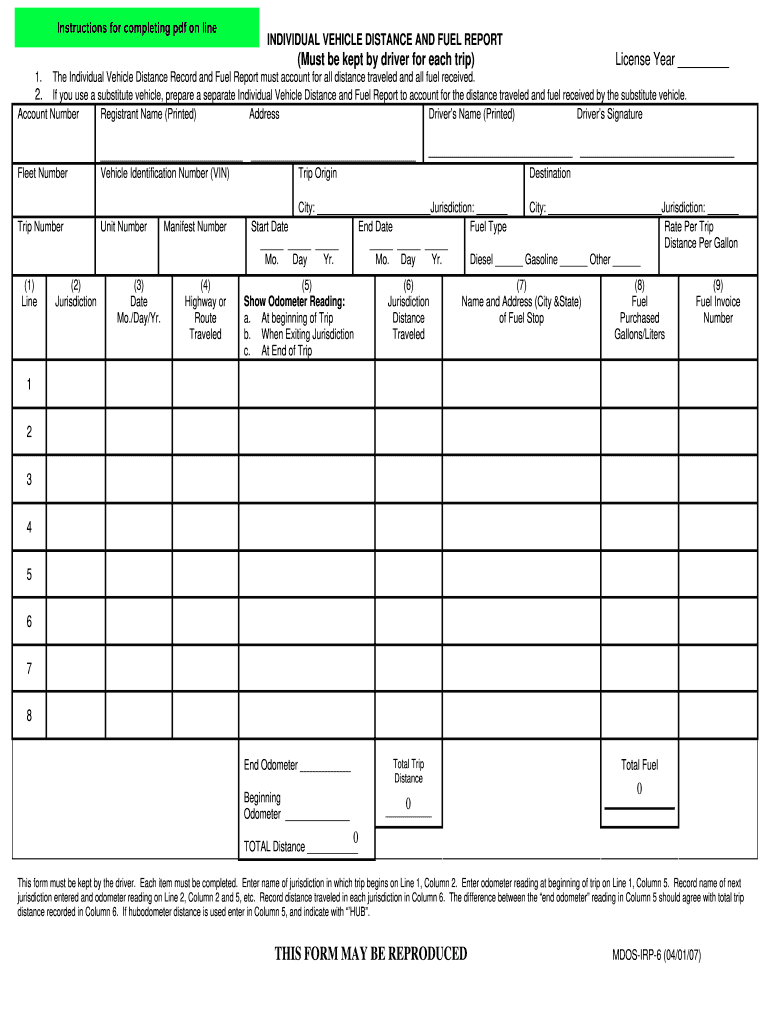 individual vehicle distance record Preview on Page 1.