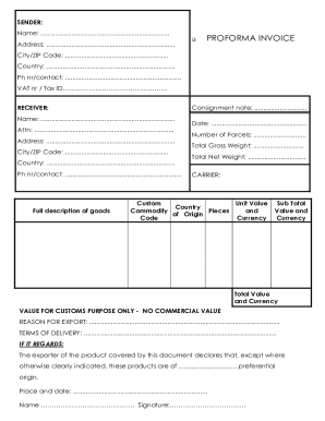 Pro forma invoice - PROFORMA INVOICE - Estes Express Lines