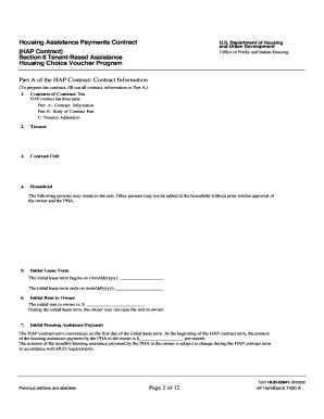 Housing Assistance Payments Contract