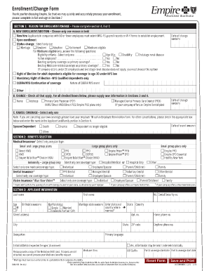 Empire Health Insurance Enrollment Form