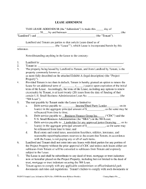 Sample Lease Amendment - Business Finance Group