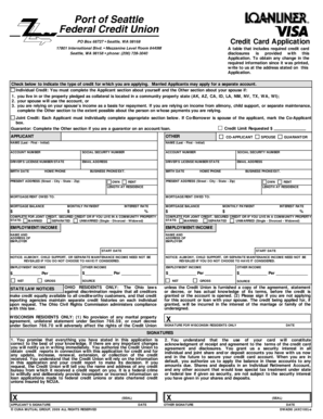 Credit Card Application Form