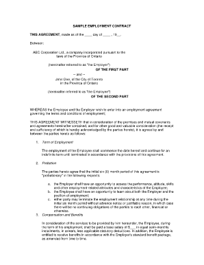 Employment Contract Template