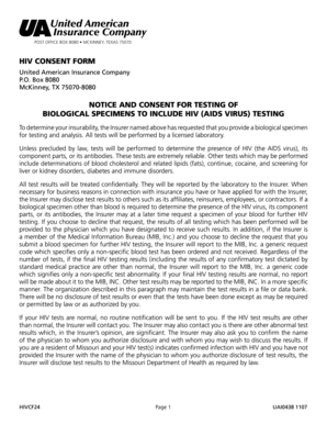 HIV Consent Form