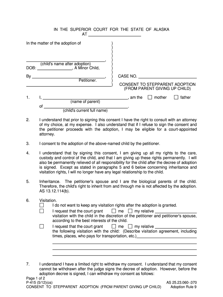 Child Adoption Form Pdf Fill Online Printable Fillable Blank