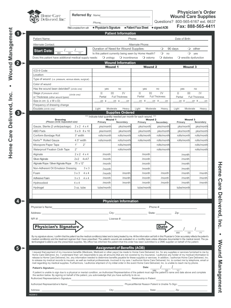 Printable Wound Form Fill Online Printable Fillable Blank PdfFiller