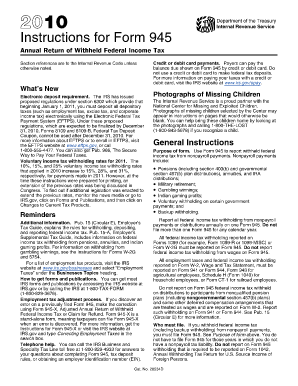 Instructions for Form 945 (2010)