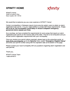 Fillable Online XFINITY HOME - Comcast Fax Email Print - pdfFiller