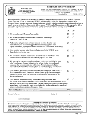 New York Domestic Partner Health Insurance Enrollment Form
