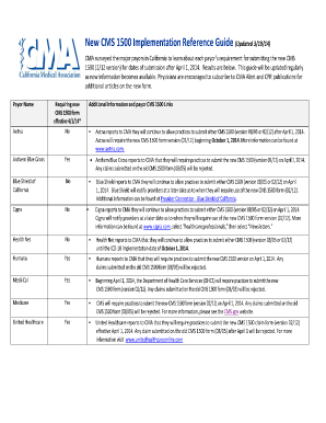 Hcfa 1500 instructions - Field Requirements for CMS-1500 Claim Form New Version - cmanet