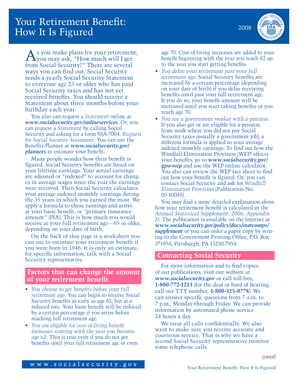 Social Security Retirement Benefit Calculation