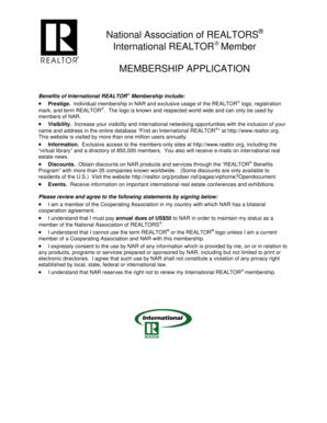 International REALTOR® Membership Application