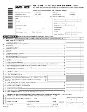 New York City Utility Tax Return for Utilities