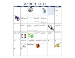 Monthly Calendar Template for Excel - Mohall Public School