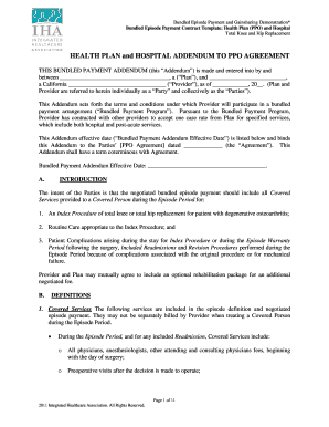 Bundled Payment Contract Template