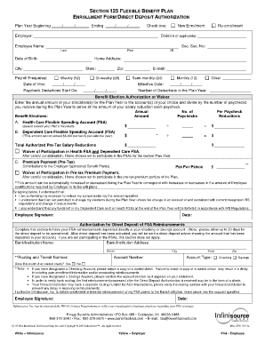 Section 125 Flexible Benefit Plan Enrollment Form