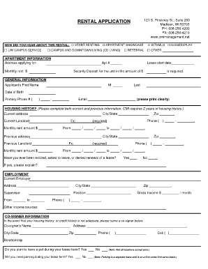 Rental Application Form