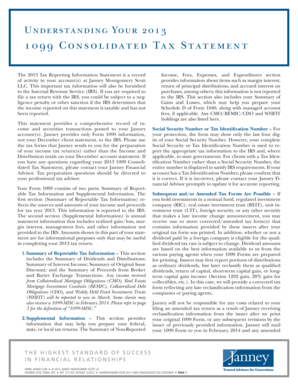 2013 1099 Consolidated Tax Statement