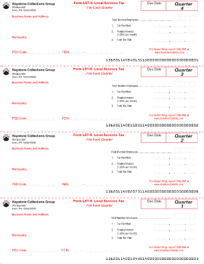 Pennsylvania Local Services Tax Form LST-S