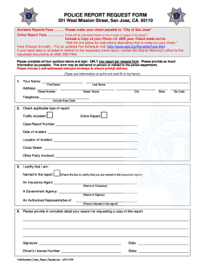 Police Report Request Form